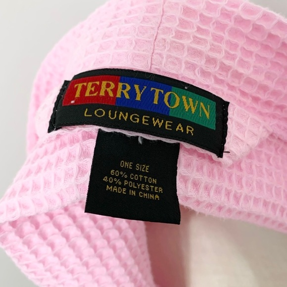 Terry Town Short Waffle Robe - Picture 2 of 7